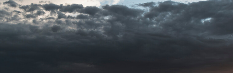 Harsh autumn sky at sunset