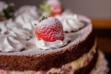 Delicious hand made strawberry pie