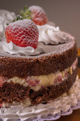 Delicious hand made strawberry pie