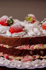 Delicious hand made strawberry pie