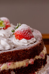 Delicious hand made strawberry pie