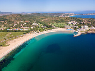 Fototapeta na wymiar Aerial view of The Driving Beach near resort of Dyuni, Bulgaria