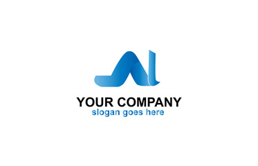 AL Letter Logo Design Concept