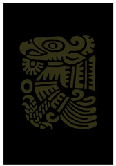 Mayan art. religious symbol of the ancient indians. Vector drawing for logo or illustrations.