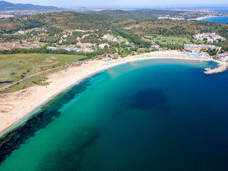 Fototapeta na wymiar Aerial view of The Driving Beach near resort of Dyuni, Bulgaria