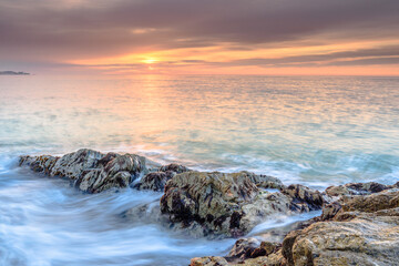 Sunrise at Cap Roig, Mediterranean Sea (Catalonia, Spain)