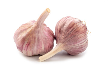 Fresh garlic isolated on white background