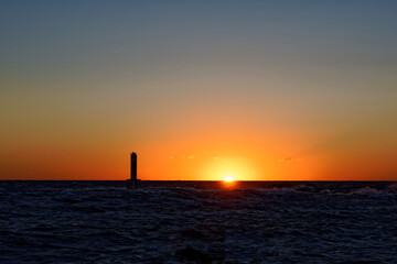 sunset over the sea