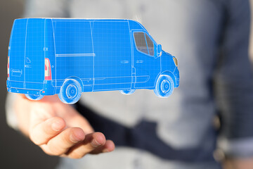 logistics and delivery concept digital 3d.