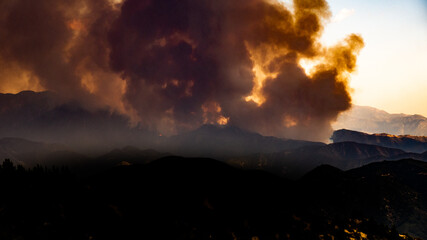 El Dorado fire day one viewed form HWY 330