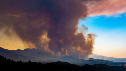 El Dorado fire day one viewed form HWY 330