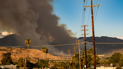 El Dorado fire day one viewed form HWY 330