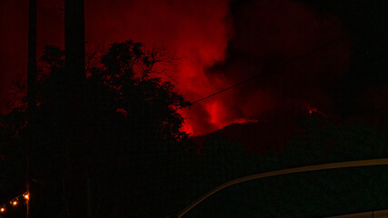 El Dorado Wildfire view overnight on 1st night 