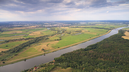 Fototapeta na wymiar Uckermark. Impressionen. Polnische Landschaft bei Schwedt.