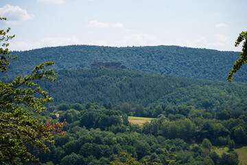 beatiful landscape of the pfälzer wald wood hills, rheinland-pfalz, germany