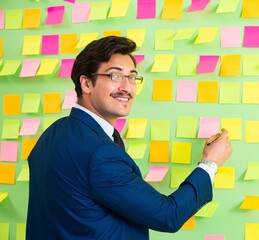Businessman with many business priorities