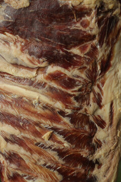 Close up image of smoked pork ribs