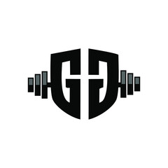 g logo design creative idea fitness