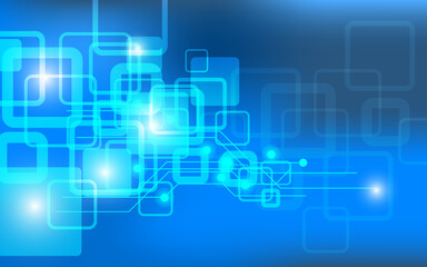 Obraz premium Blue square digital space style background