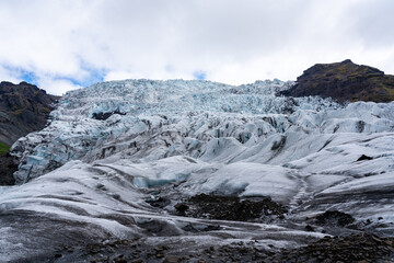 walking on skaftafell glacier in iceland