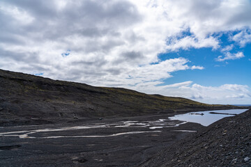 Beautiful rocky Icelandic coastline 