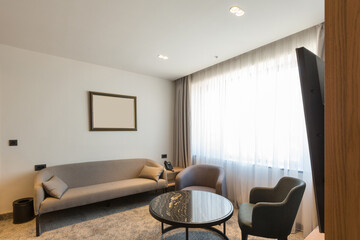 Naklejka na ściany i meble Interior of a luxury hotel apartment
