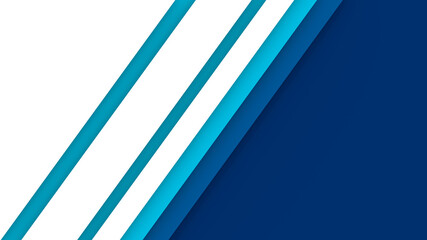 Fototapeta premium Abstract background with blue and white color paper cut shapes.
