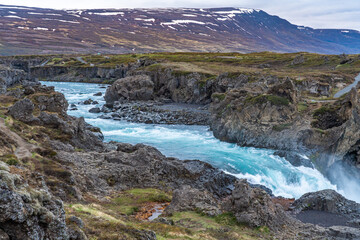 Naklejka na ściany i meble Godafoss waterfall in Iceland