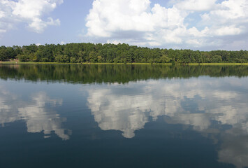 Fototapeta premium clouds over the lake