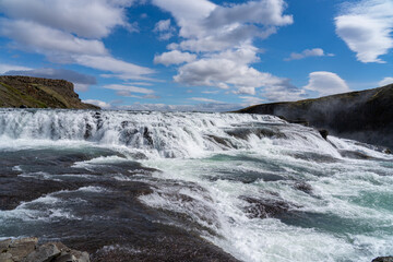 Fototapeta na wymiar Gullfoss waterfall in scenic Iceland 