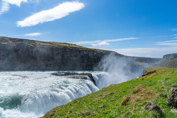Gullfoss waterfall in scenic Iceland
