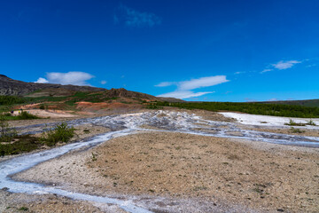 Iceland countryside with coast and mountains
