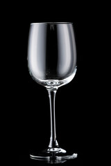 Empty glass on dark background