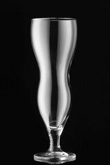 Empty glass on dark background