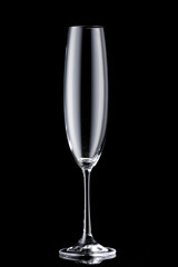 Empty glass on dark background