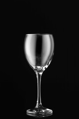 Empty glass on dark background