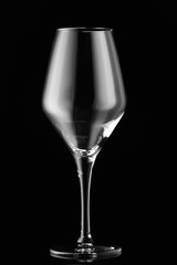 Empty glass on dark background