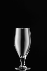 Empty glass on dark background