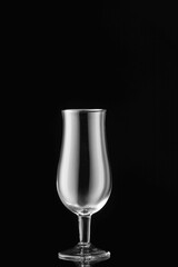 Empty glass on dark background
