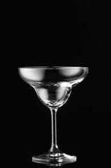 Empty glass on dark background