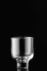 Empty glass on dark background