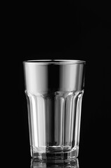 Empty glass on dark background