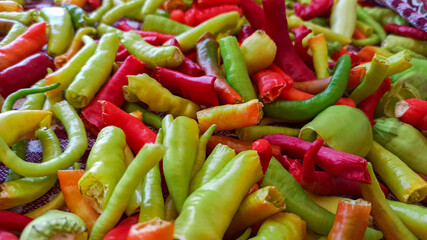 red and green peppers