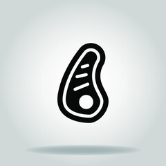 steak icon or logo in  glyph
