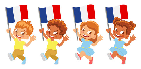 France flag in hand set