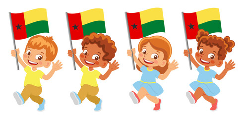 Guinea-Bissau flag in hand set
