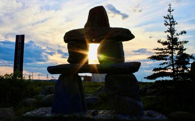  Inukshuk  in Churchill
Manitoba Canada
Taken at 20:00 

