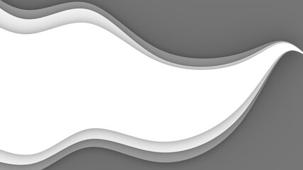 Abstract background with grey and white color paper cut shapes.
