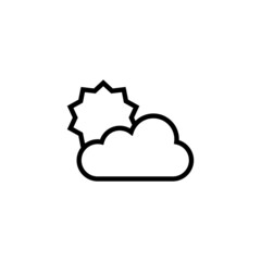 Weather Icon  in black line style icon, style isolated on white background