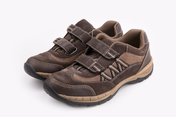 Shoes with hook and loop fastener